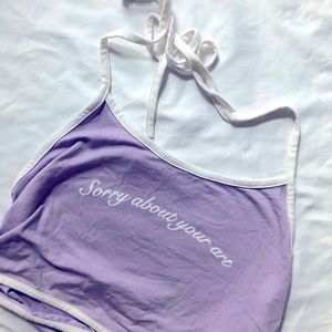OMighty Crop Top “Sorry about your art”